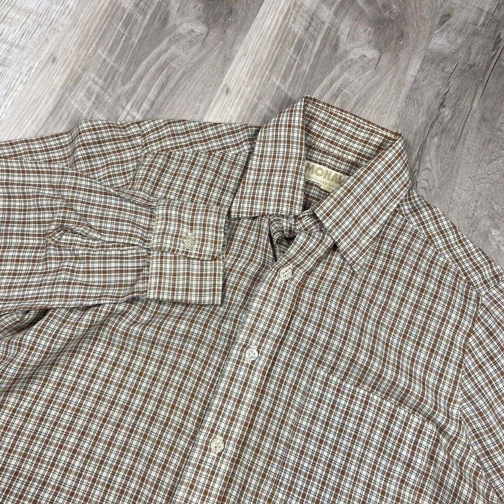 Vitntage Mohawk Flannel‎ Shirt Mens Small 14-14.5 Plaid Lightweight